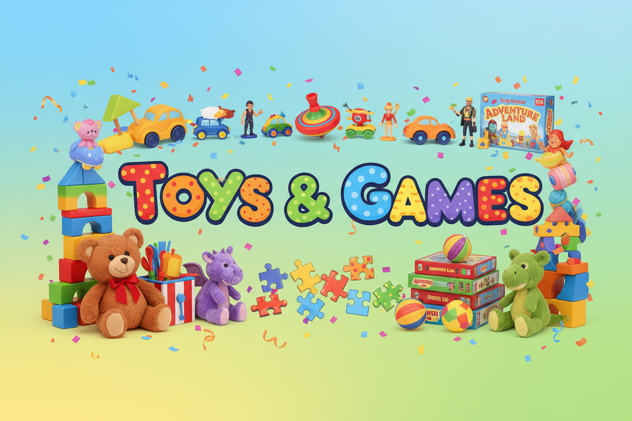 Fun and educational toys including interactive games and creative playsets for all ages