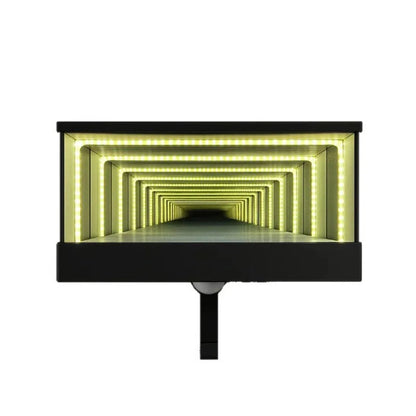 LED infinity mirror garage key holder with model car display on white background