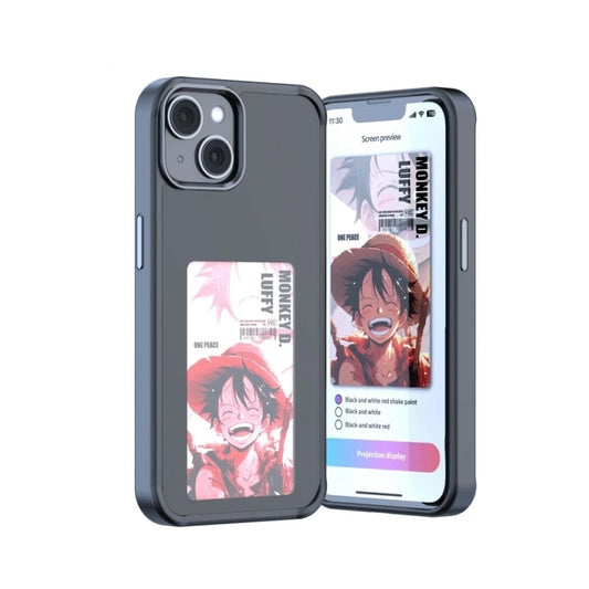 Phone case with anime character design on a white background