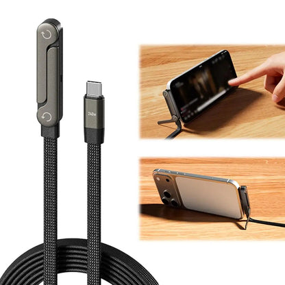 2-in-1 Invisible Holder Charger Cable with Stand