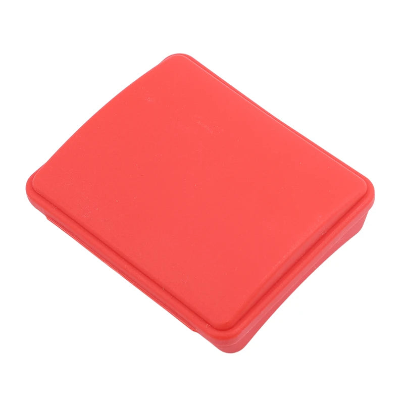 Red rectangular object on a white background