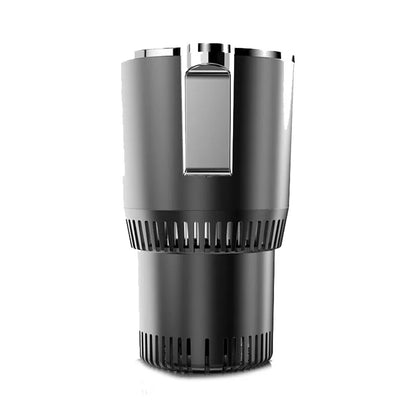 Black cylindrical device with metallic top on a white background