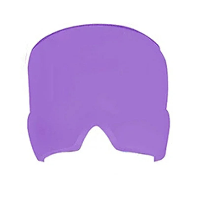 Purple swim cap on a white background