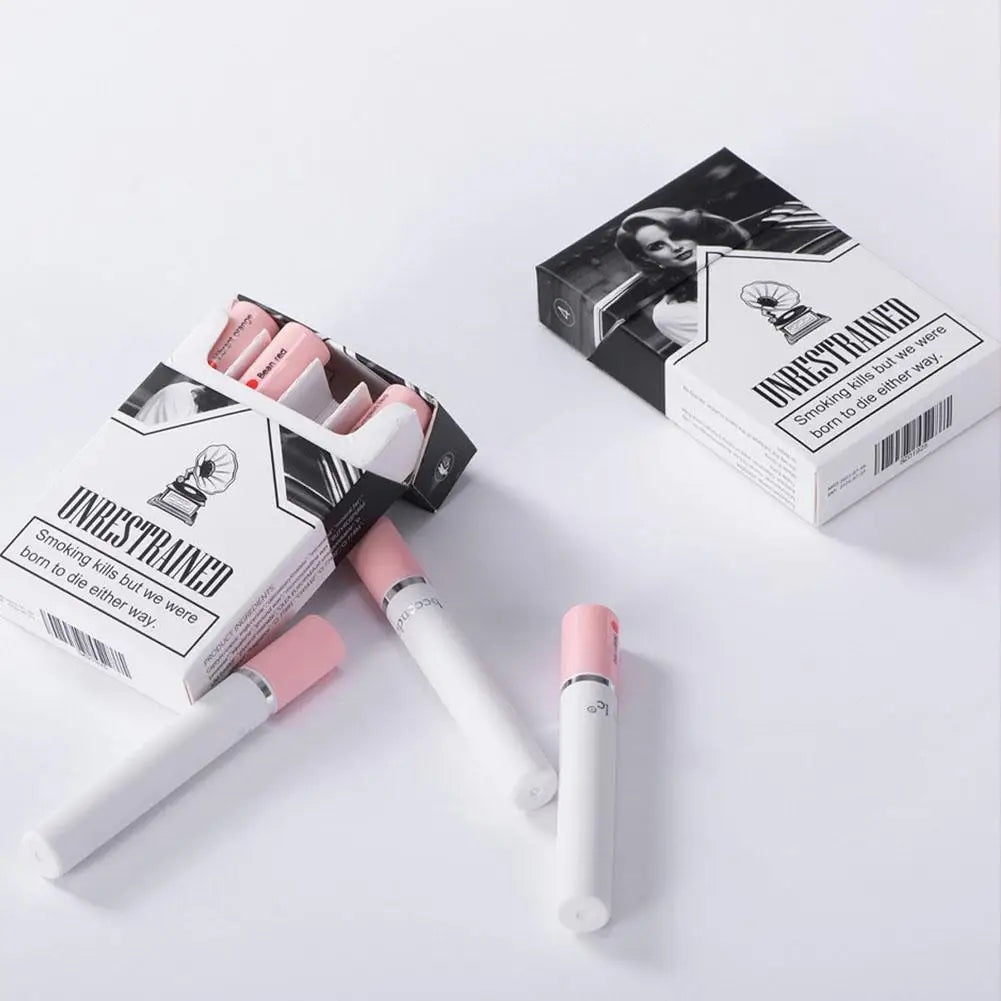 Pink and white vape devices with 'Ungestrained' packaging on a white background