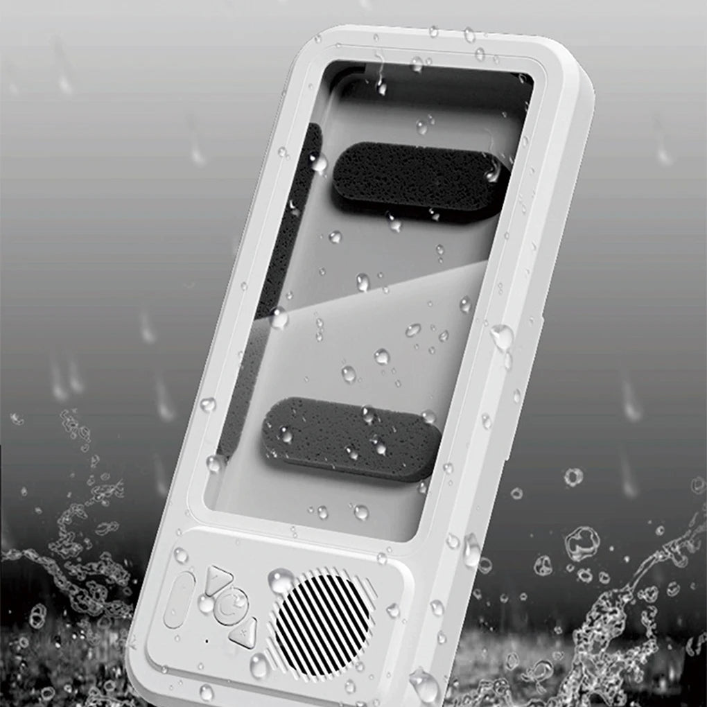 Phone case with water droplets on a gray background