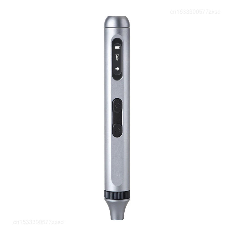 Silver electronic device with buttons on a white background