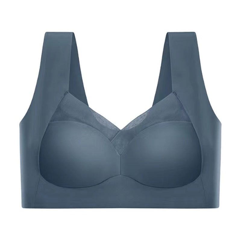Blue bra on a white background